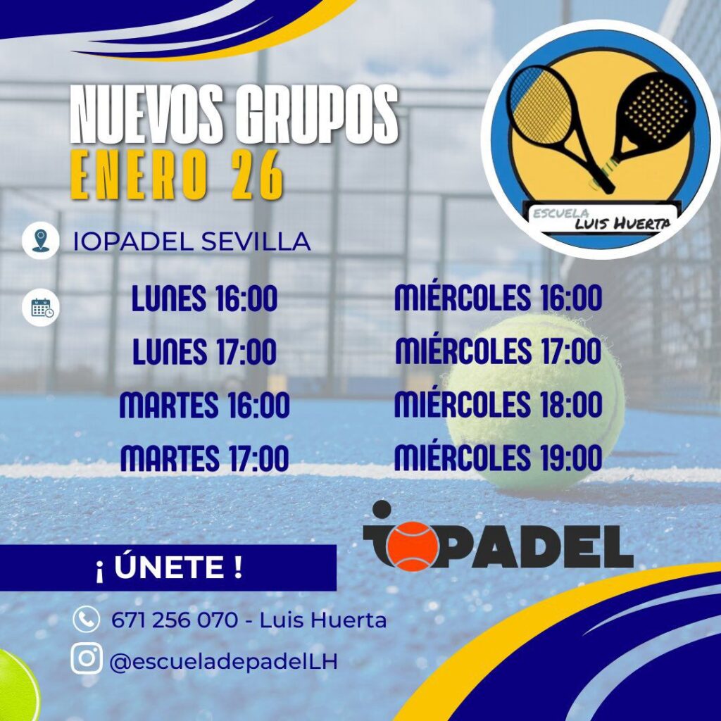 Grupos IOpadel 2026